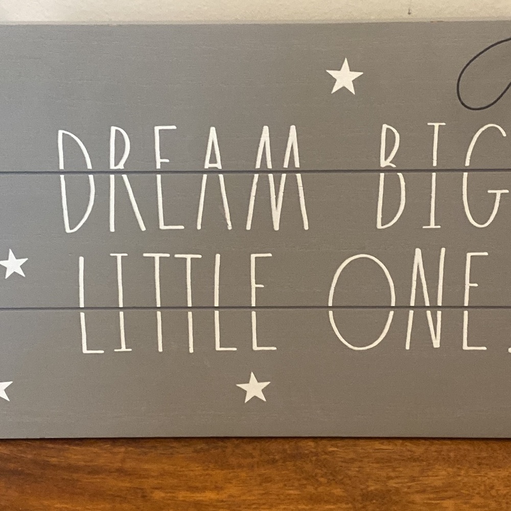 NEW Rae Dunn, “Dream Big, Little One”, Nursery/Toddler Room, Wall Hangin… - Picture 12 of 13